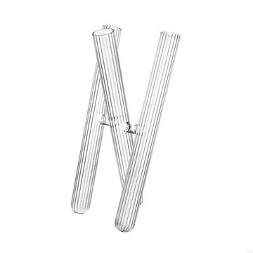 vases transparents modernes stries tubes hauteur 24cm fleurs feuilles decointérieur minimalistestyle