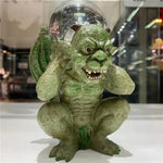 statue pierre agate texturée détails sculpturaux vert beige noir fantaisie gothique décoration maison erotique