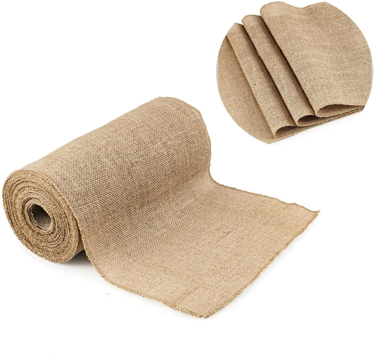 chemin table rustique jute marron clair mariage anniversaire noel décor festiftouches bleu vert liens