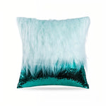 housse coussin sequins blanche moderne adhésive 40x40cm lit canapé voiture