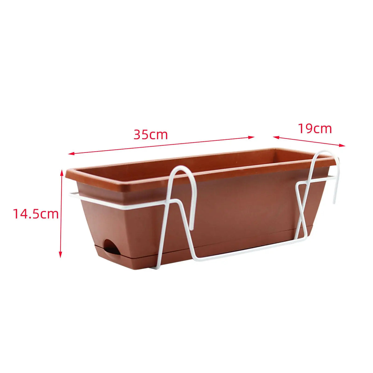 jardinière bac fleurs verte moderne clips métalliques rouille noire rechargeable extérieure balcon