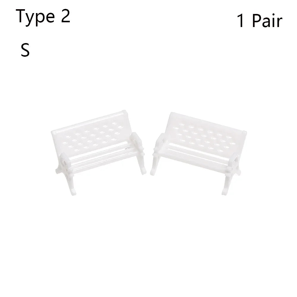 petit banc miniature résine décoratif jardin féerique maison poupée micro paysage