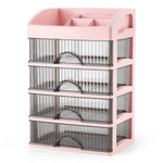 boîte rangement tiroirs transparente blanc moderne organisateur cosmétique multifonctionnelle double