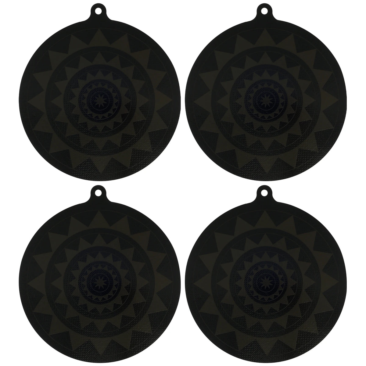 tapis protection induction silicone antidérapant thermochromique noir texturé géométrique pots casseroles