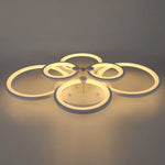 lampe led moderne blanche circulaire minimaliste opaques interrupteur tactile télécommande