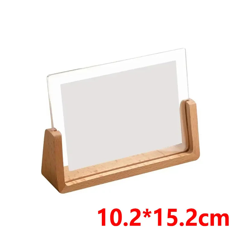 porte photo transparent moderne bois clair documents photos mariage minimaliste