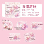 autocollants fleurs papillons texte adhésifs scrapbooking diy fournitures romantique vintage 10 pièces