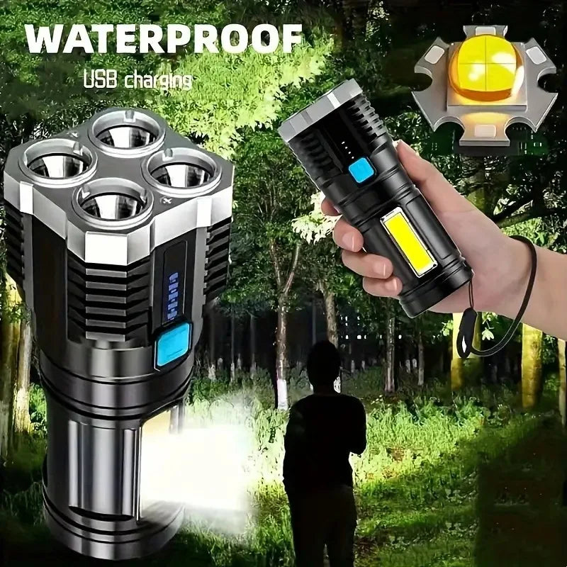 lampe torche noire moderne modes 350 lumens rechargeable annneau serrage robuste