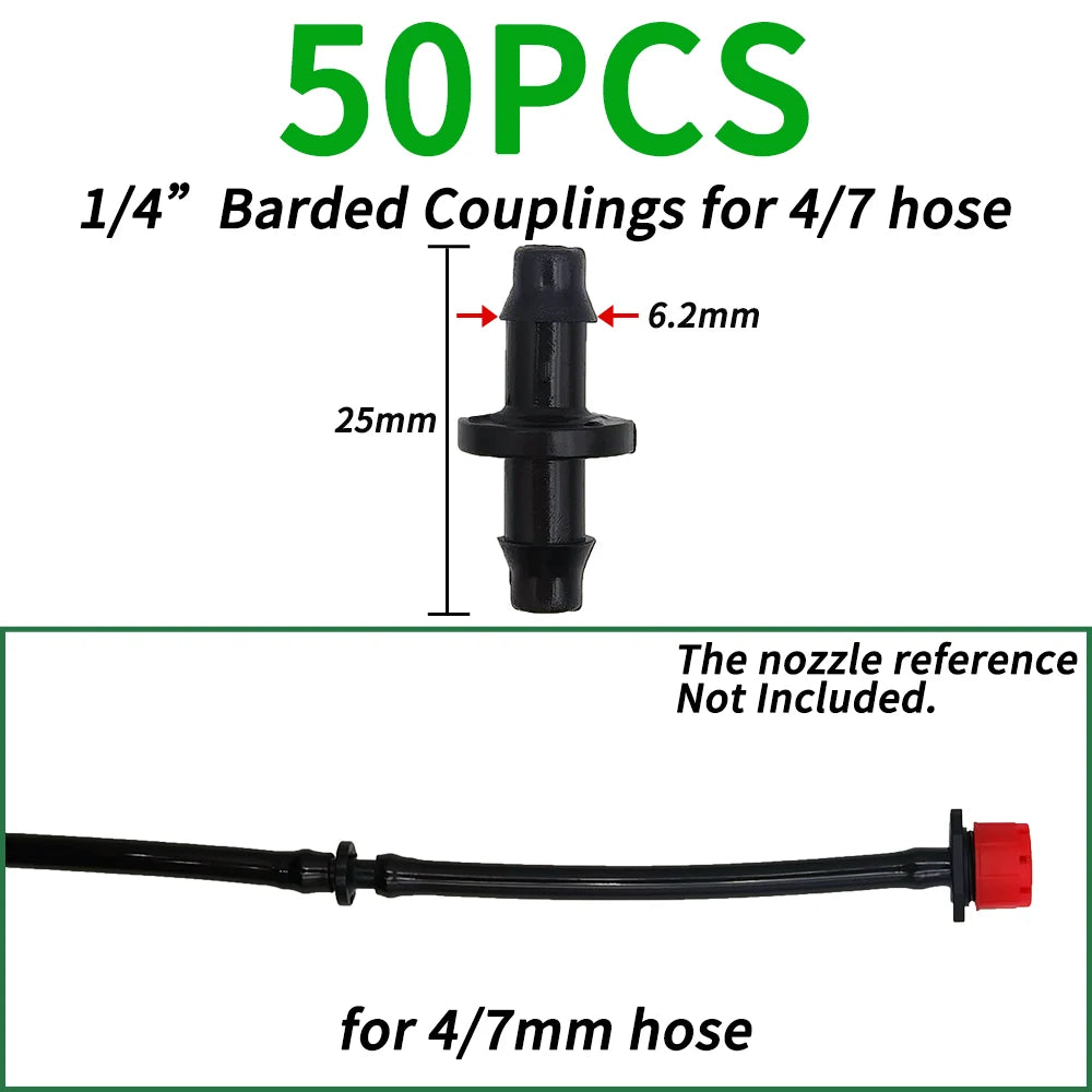 connecteurs arrosage gouttelettes noir adhésifs plastique robustes jardin pot fleurs 47mm