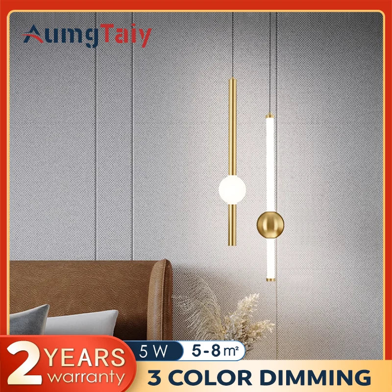 suspension lumineuse moderne blanc doré noir sphères tubes minimaliste chambre salon étude