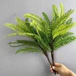 plantes artificielles feuilles fines vertes brunes modernes accrochables extérieures decoration murale naturelle