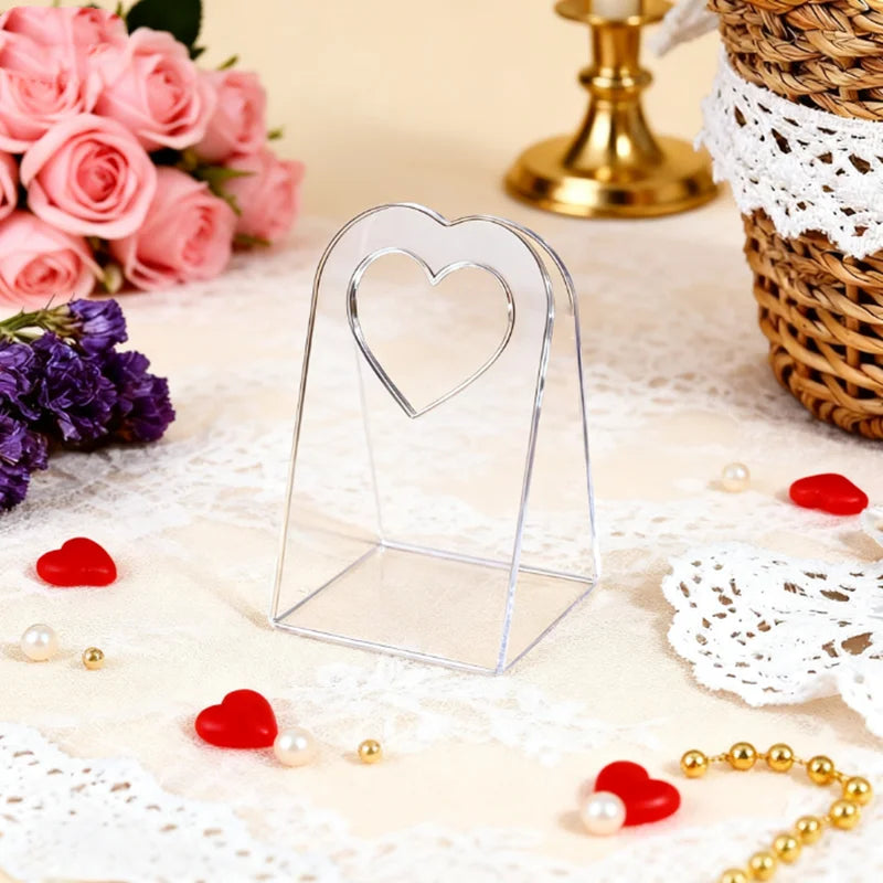 boîtes rangement transparentes acrylique mariage anniversaire valentin noël moderne minimaliste