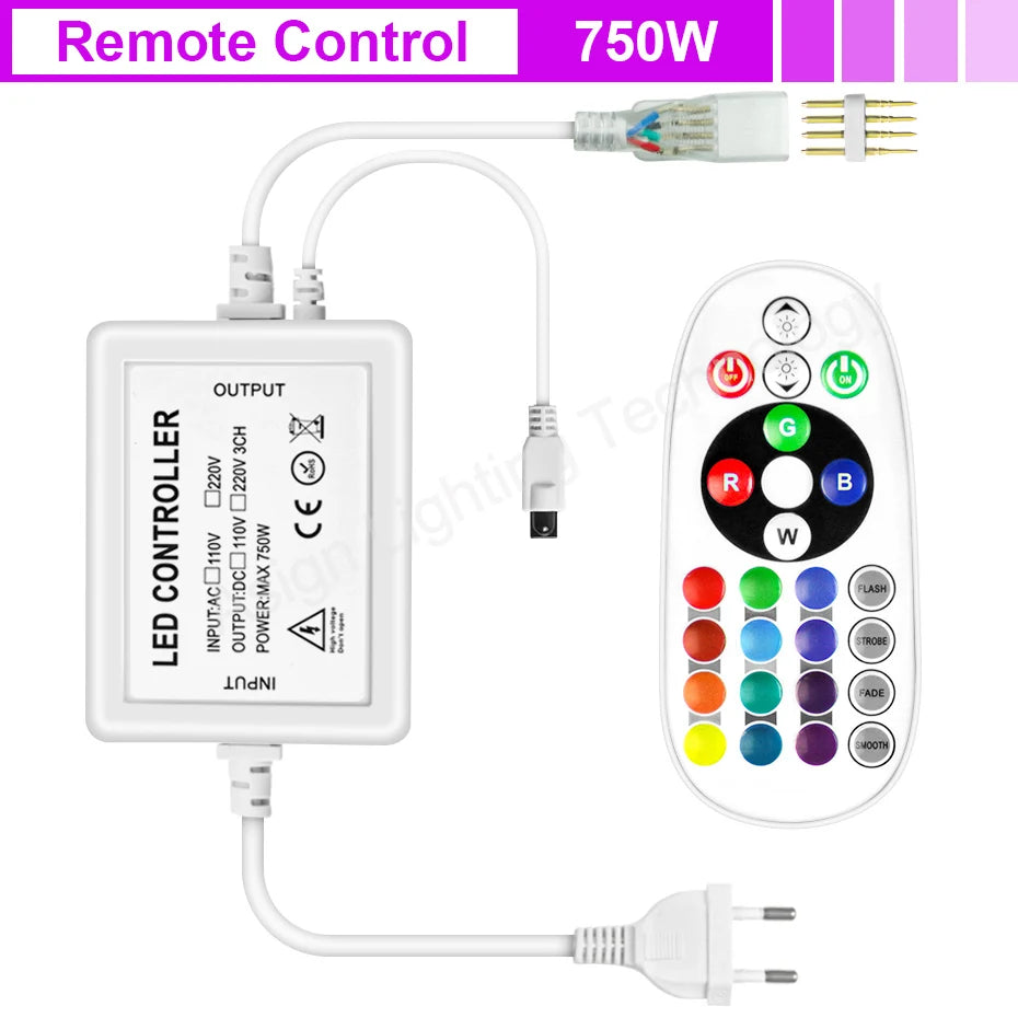 contrôleur led rgb bluetooth télécommande wifi 220v 750w 1500w blanc noir moderne