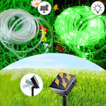 guirlande lumineuse solaire vert moderne 100 led 12m clignotante extérieure