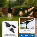 guirlande lumineuse led filaments noir jaune vintage industrielle extérieure ip65 15m 30m multiples tailles
