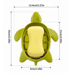 boîte savon tortue verte texturée écaille pieds sculptés décoration ludique maison
