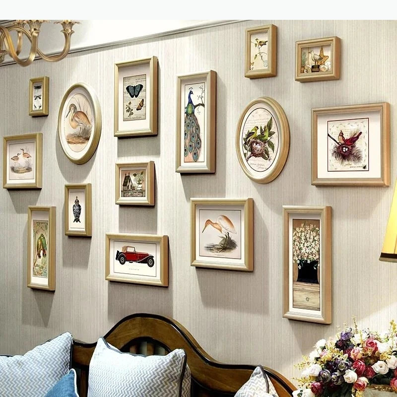 décoration murale cadres photo classiques motifs floraux animaux beige clairiaux naturels suspendre chez soi