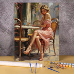 peinture numéro fleurs tournesols kit diy multicolore tableau art opacité guide brosse couleurs