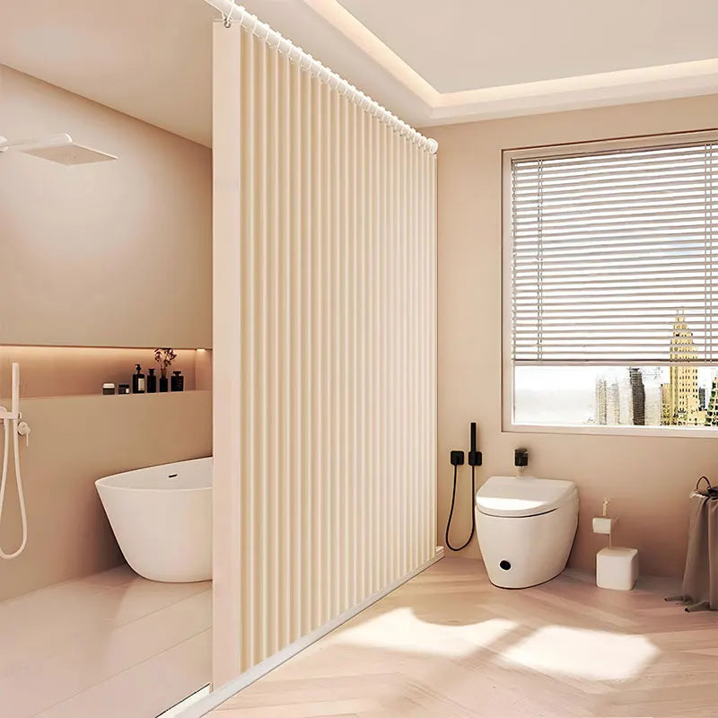 rideau douche gris rayures moderne ourlet standard polyester 100x180cm 100x200cm 120x200cm 150x200cm 180x200cm 200x200cm