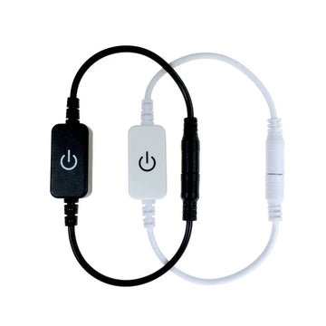 regulateur lumiere led controle tactile 12v 24v noir blanc variateur charge 96w ccc