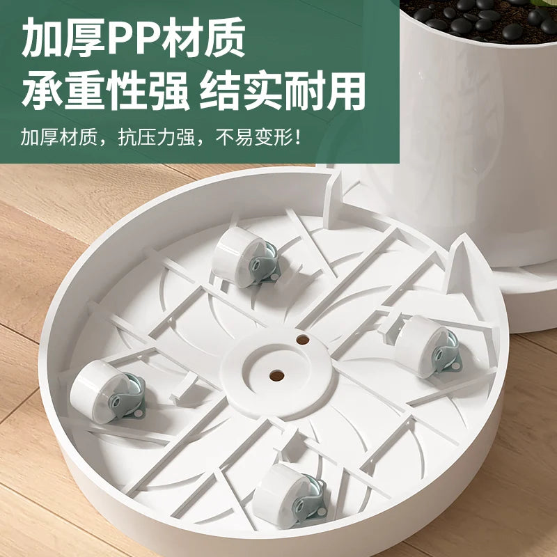 bac plantes moderne blanc rayures dorées roulettes inox drainage bouchons tailles variées