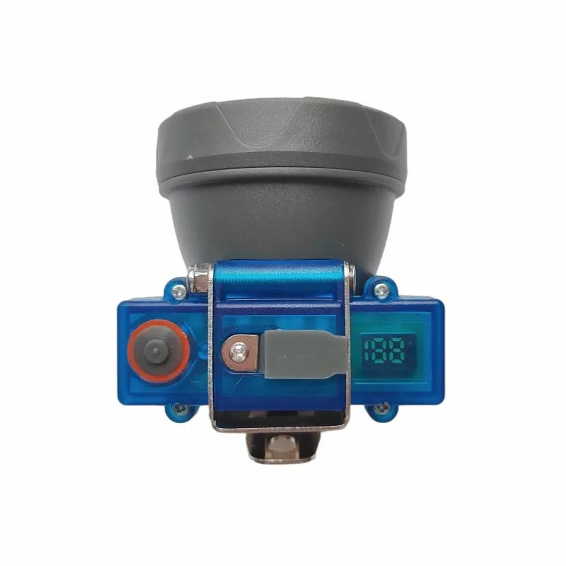 lampe torche gris bleu moderne clips led haute luminosité rechargeable sécurité camping