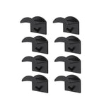 supports stockage murals adhésifs casquettes rouges noires brodées minimalistes 10 pièces