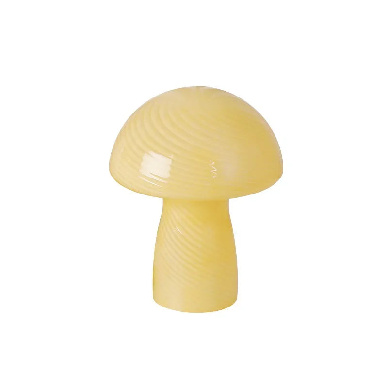 lampe table moderne jaune rayures blanches verre opalescent interrupteur tactile 220v