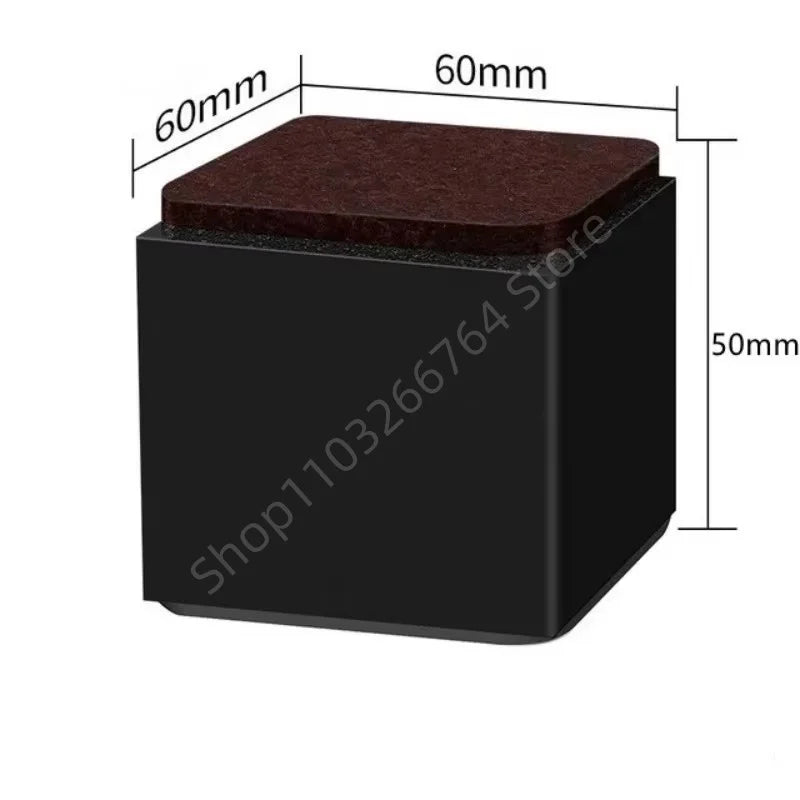 pieds lit hauteur ajustable marron noir tissu moelleux adhésif moderne élévateur antidérapant métal fer