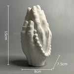 vase blanc moderne mains prière décoration sculptural chambre ornement statue erotique