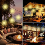 guirlande lumineuse multicolore moderne étoiles lumineuses adaptateur usb solar led extérieure jardin blanc rouge
