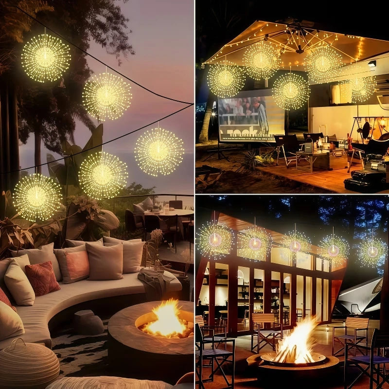 guirlande lumineuse multicolore moderne étoiles lumineuses adaptateur usb solar led extérieure jardin blanc rouge