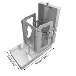 lanterne pliable moderne minimaliste argentée bougie vis fixée 10cm 7cm opaquer métal