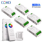 contrôleur led rf télécommande dimmable rgb rgbw cct bande lumineuse 12v 24v sans fil