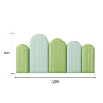 tête lit moderne motif feuilles verte gris chambre enfant décoration bois acajou ornemental intérieur