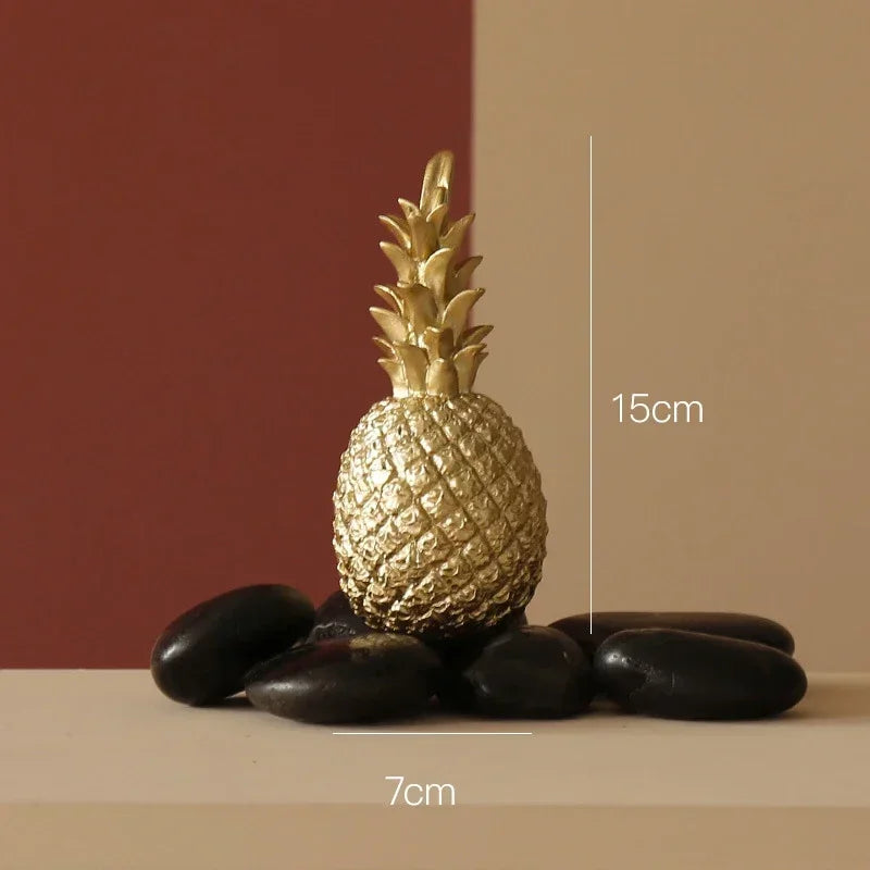 décoration intérieure ananas or noir blanc moderne minimaliste salon maison