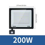 projecteur led extérieur noir capteur mouvement étanche aluminium mur jardin sécurité
