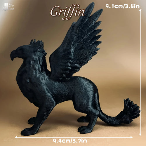 statue griffon noire texture rugueuse plume dorée décoration intérieure classique opacité chambre étude salon