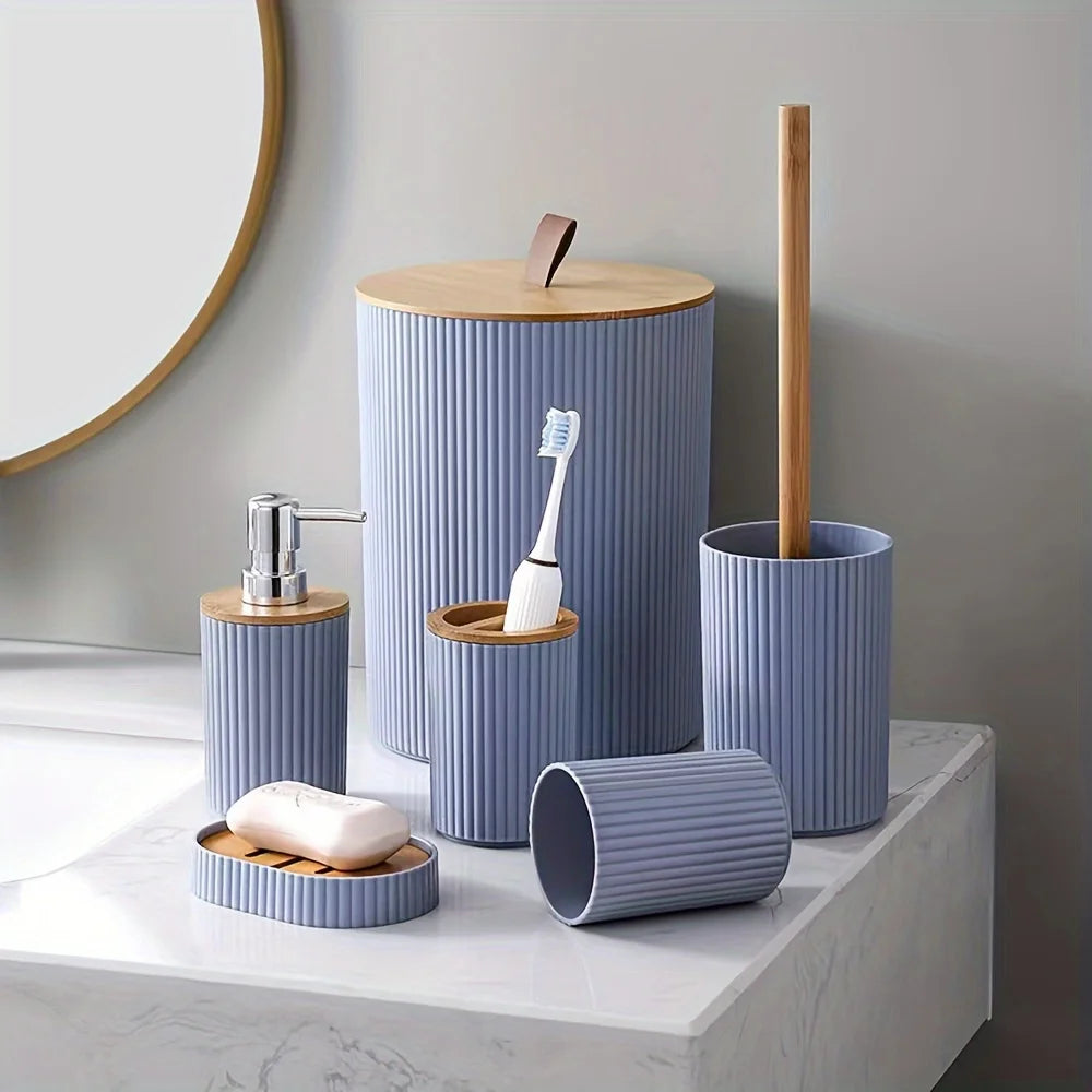 Set complet d'accessoires de salle de bain en plastique de qualité