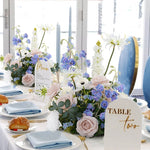 bouquets fleurs artificielles blanc rose bleu vert décoration maison anniversaire mariage party événement