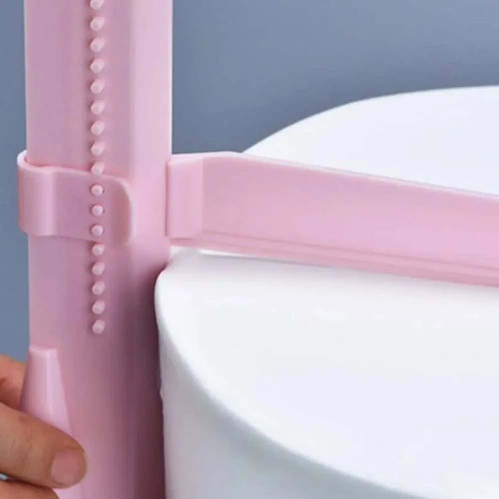 couteau gâteau dents scie spatule réglable blanc rose utilitaire pâtisserie cuisine pliable rigide