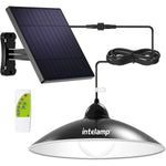 lampe solaire suspendue moderne noire télécommande ip65 led clips vis