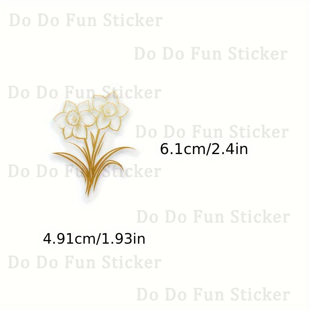 sticker floral or botanique élégant minimaliste adhésif décoration mug assiette plateau