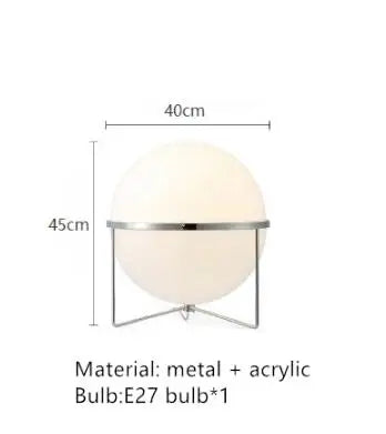 lampe sol moderne sphères translucides blanc câble électrique interrupteur tactile 16 20w led 10