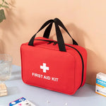 sac trousse premiers secours rouge noir first aid kit portable medicaments utile campingurgencevoyage