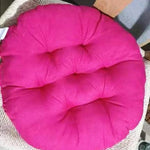 coussin rond mat rose clair confortable lit polyester coton simple bleu marine jaune beige