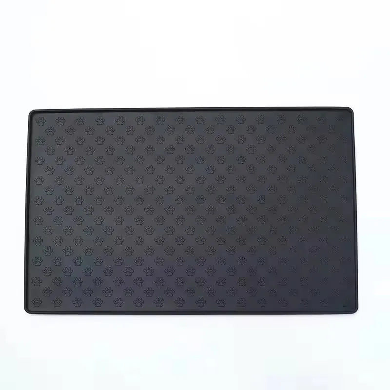tapis animal compagnie silicone gris imprimé pattes moderne 48x30cm 60x40cm alimentation chien chat