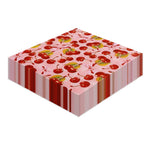 serviettes jetables rose clair cerises feuilles vertes fond rose moderne opaques pack 20PCS