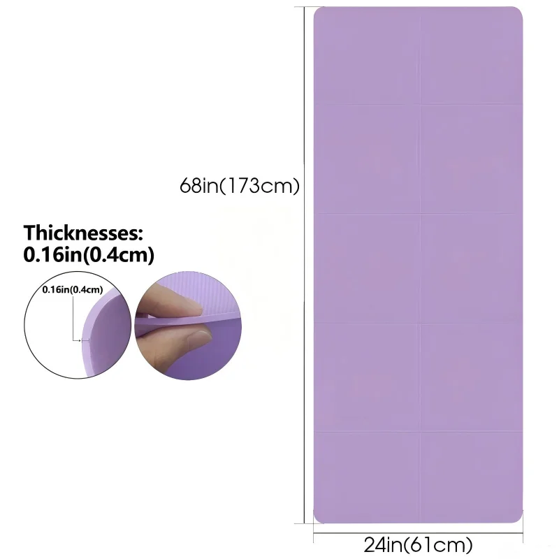 tapis yoga violet noir rose texturé fitness bien être élastique résistance roue exercice pliables