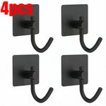 porte serviettes adhésif acier inoxydable noir moderne salle bain utilisation multiple protection adhésive fixe